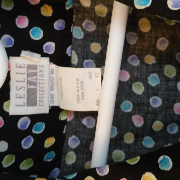 Vintage 80s Polka dot Dress - Picture 2 of 3